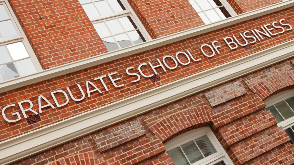 graduate school of business sign